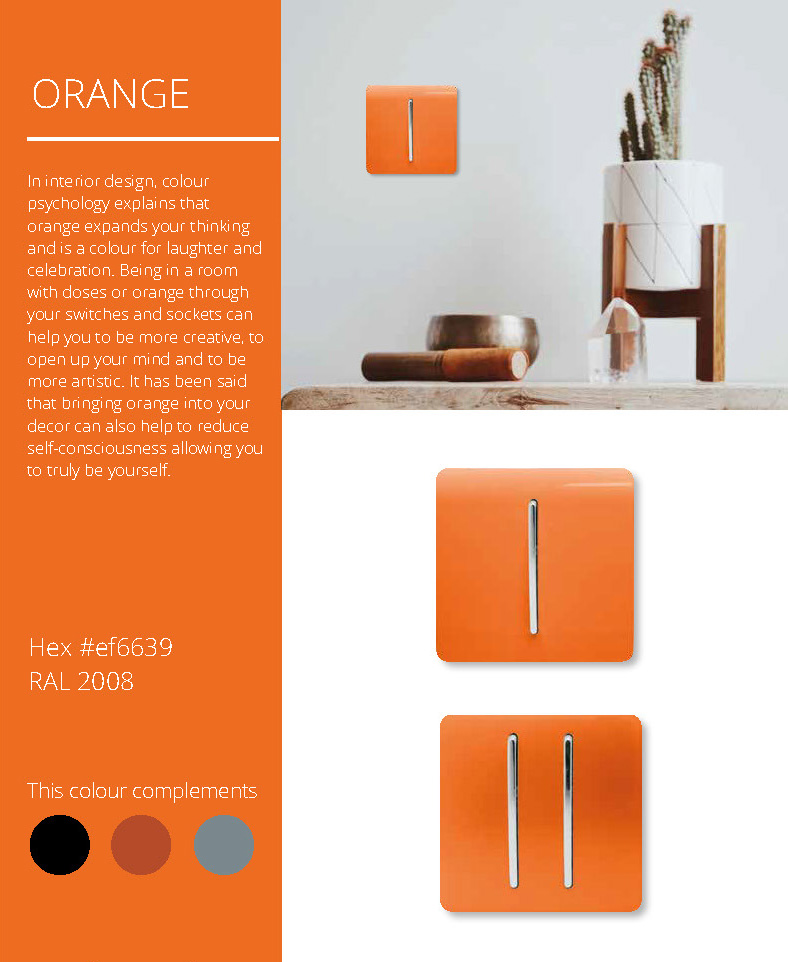 Orange Spare Plate Wiring Accessories Trendi Decorative Screwless